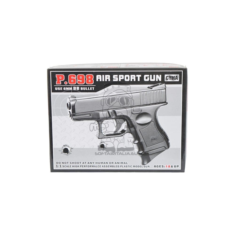 Pistola a molla P.698 nera di CYMA