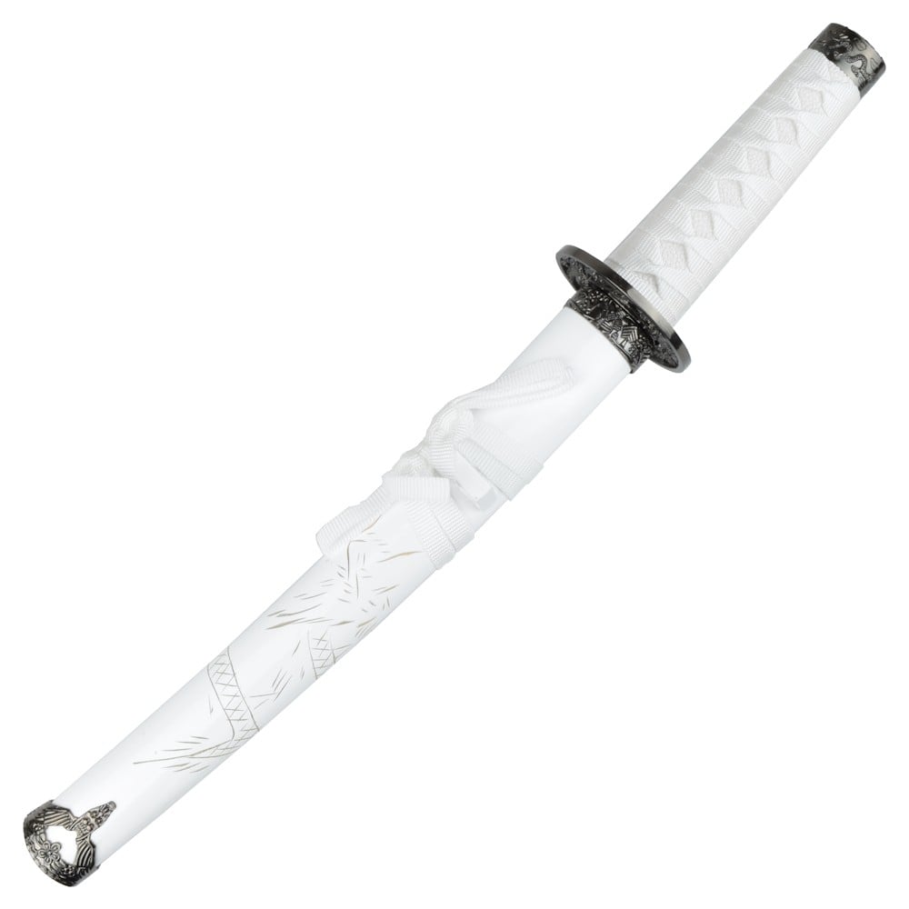Tanto ornamentale bianco con drago