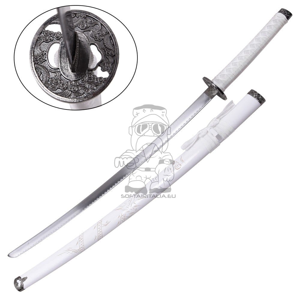 Katana ornamentale singola bianca