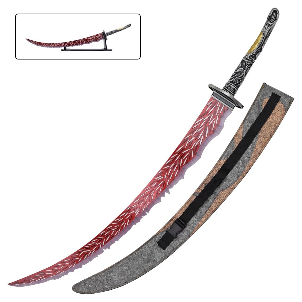 Spada ornamentale ispirata alla Dragon-Hunter's Great Katana di Elden Ring