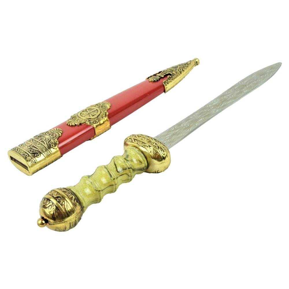 Pugnale ornamentale rosso/oro di SCK