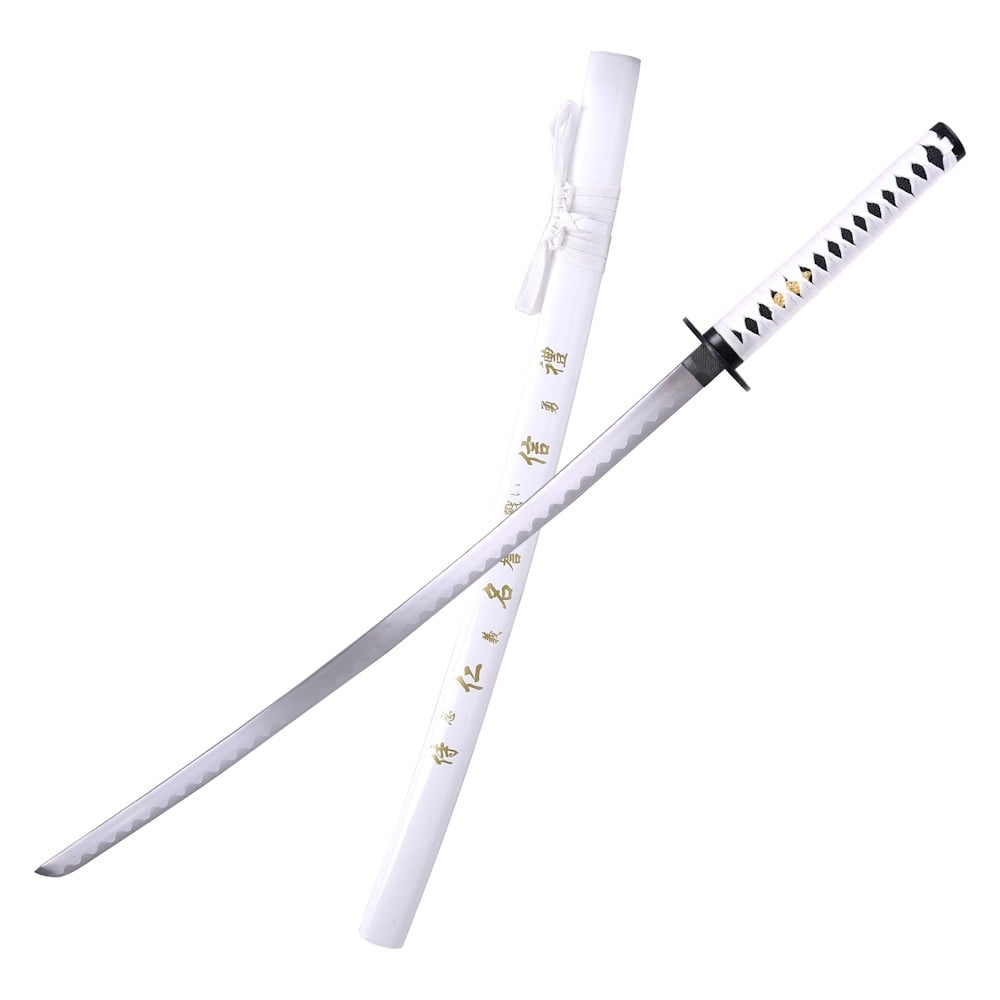 Katana ornamentale bianca