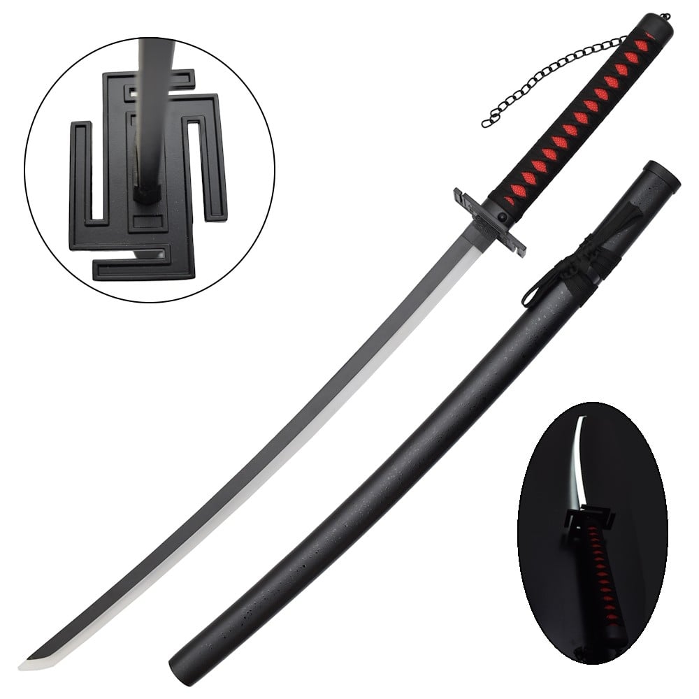Katana ornamentale LED ispirata a Zangetsu di Ichigo Kurosaki (Bleach)