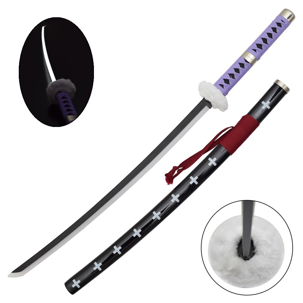 Katana ornamentale con illuminazione LED ispirata a Trafalgar Law di One Piece