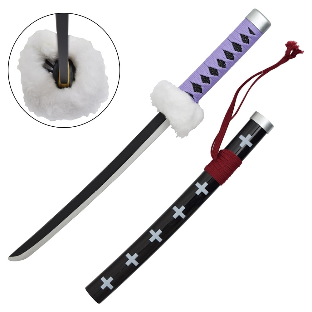 Mini Katana ornamentale di Trafalgar Law (One Piece) con stand