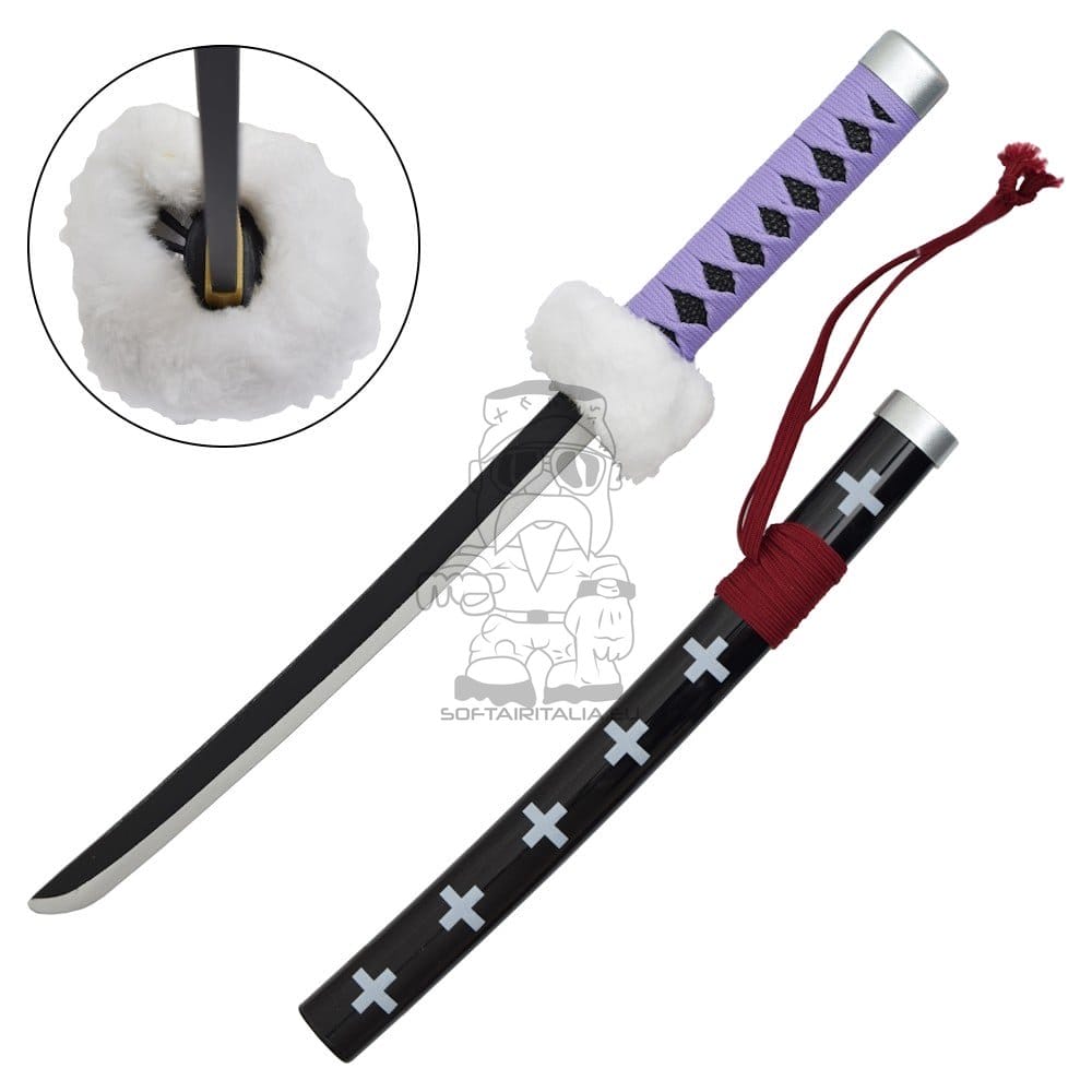 Mini Katana ornamentale di Trafalgar Law (One Piece) con stand