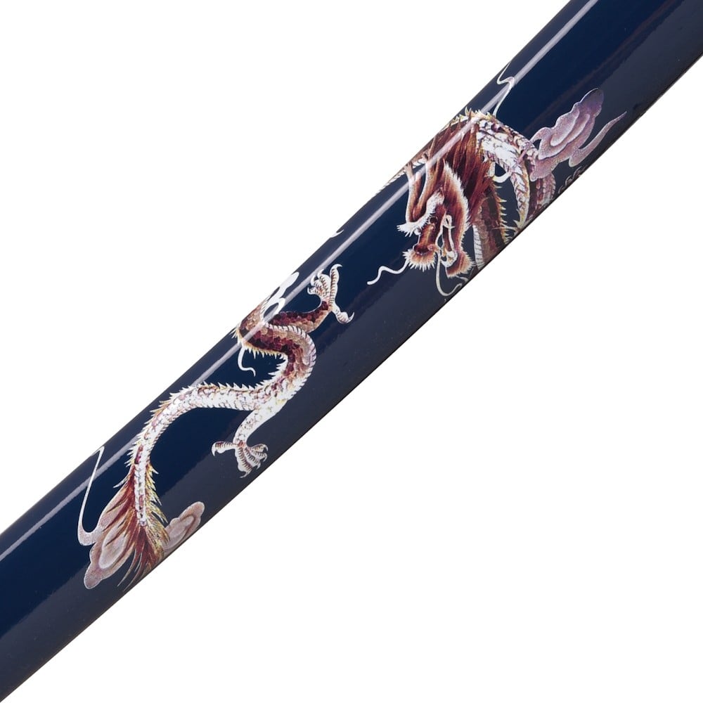 Katana ornamentale blu con drago