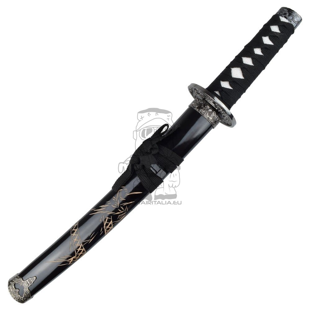 Tanto ornamentale nero con drago