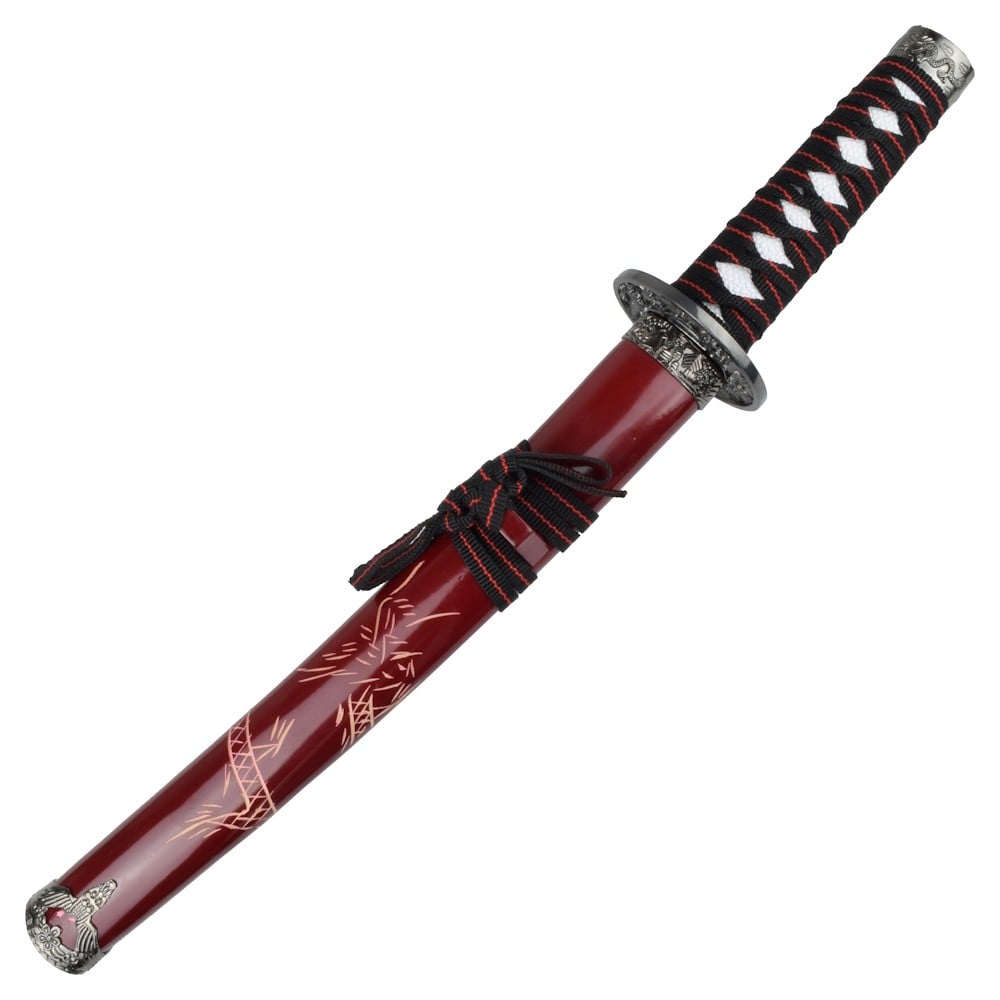 Tanto ornamentale rosso con drago