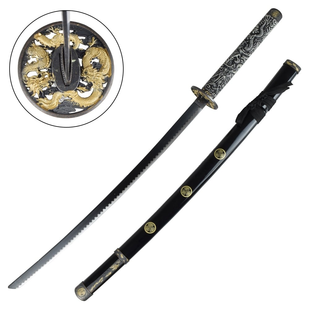 Katana ornamentale nera