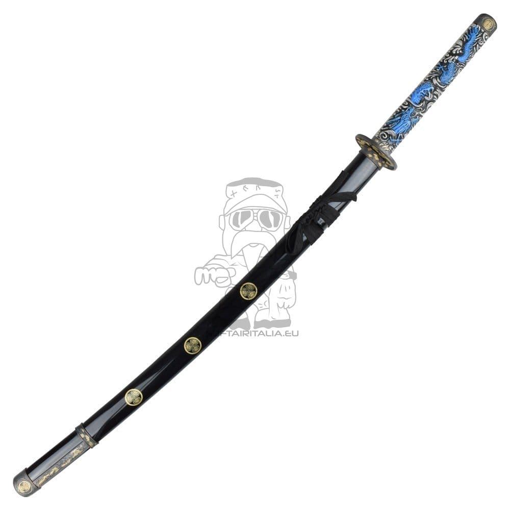 Katana ornamentale blu