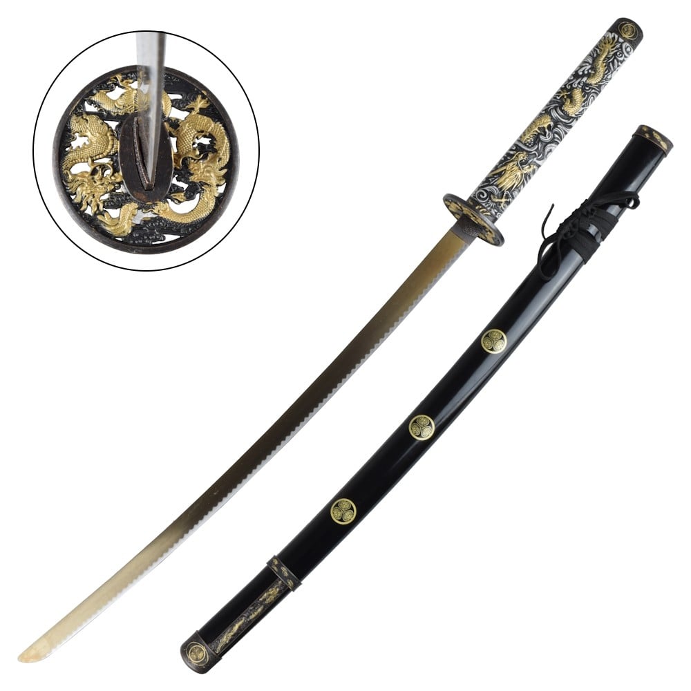 Katana ornamentale color oro
