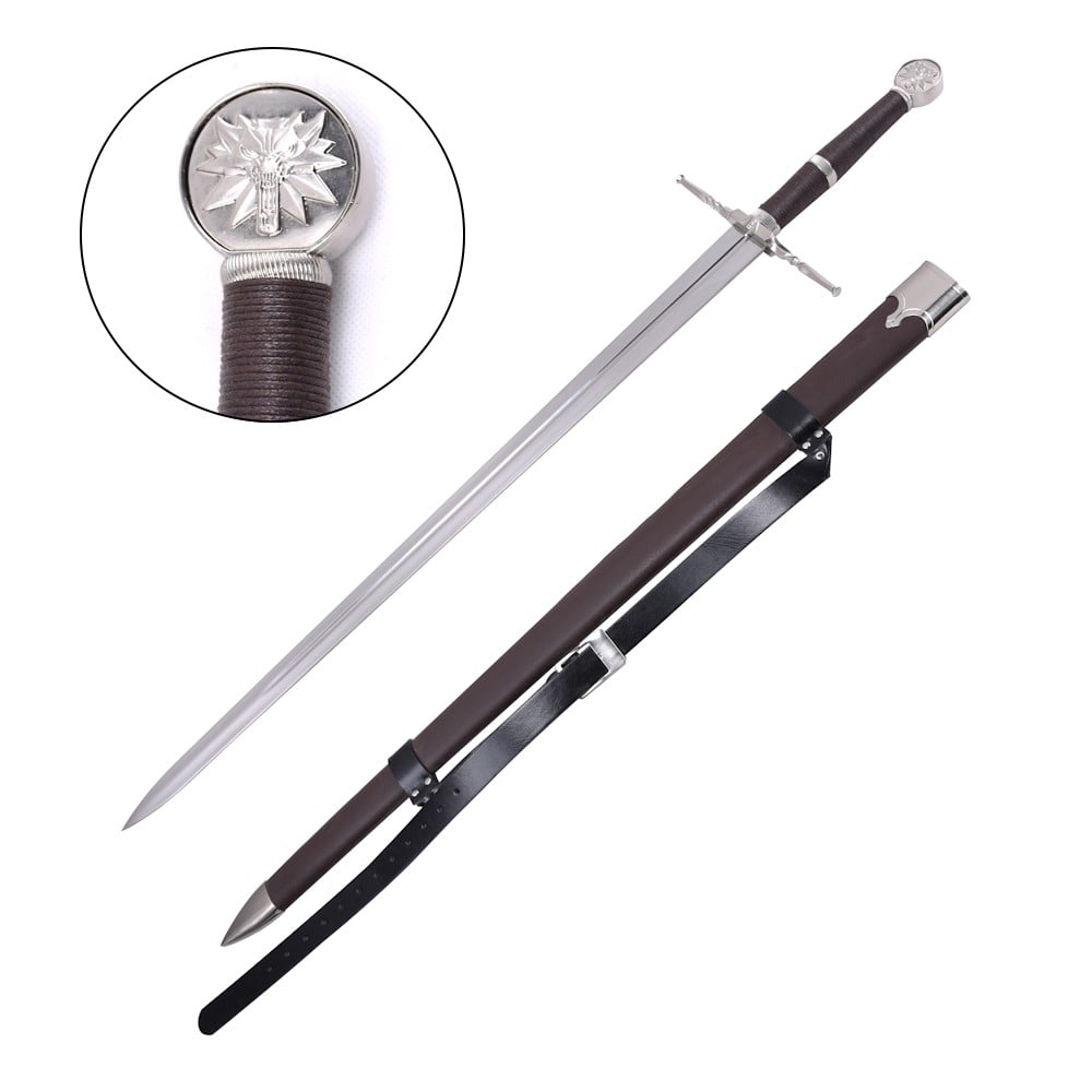 Spada fantasy ornamentale ispirata alla Serpentine Steel Sword di Geralt di Rivia (The Witcher 3)