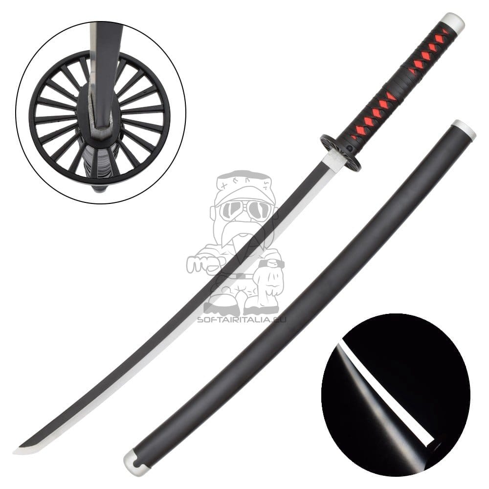 Katana ornamentale con LED ispirata a Tanjiro Kamado (Demon Slayer)