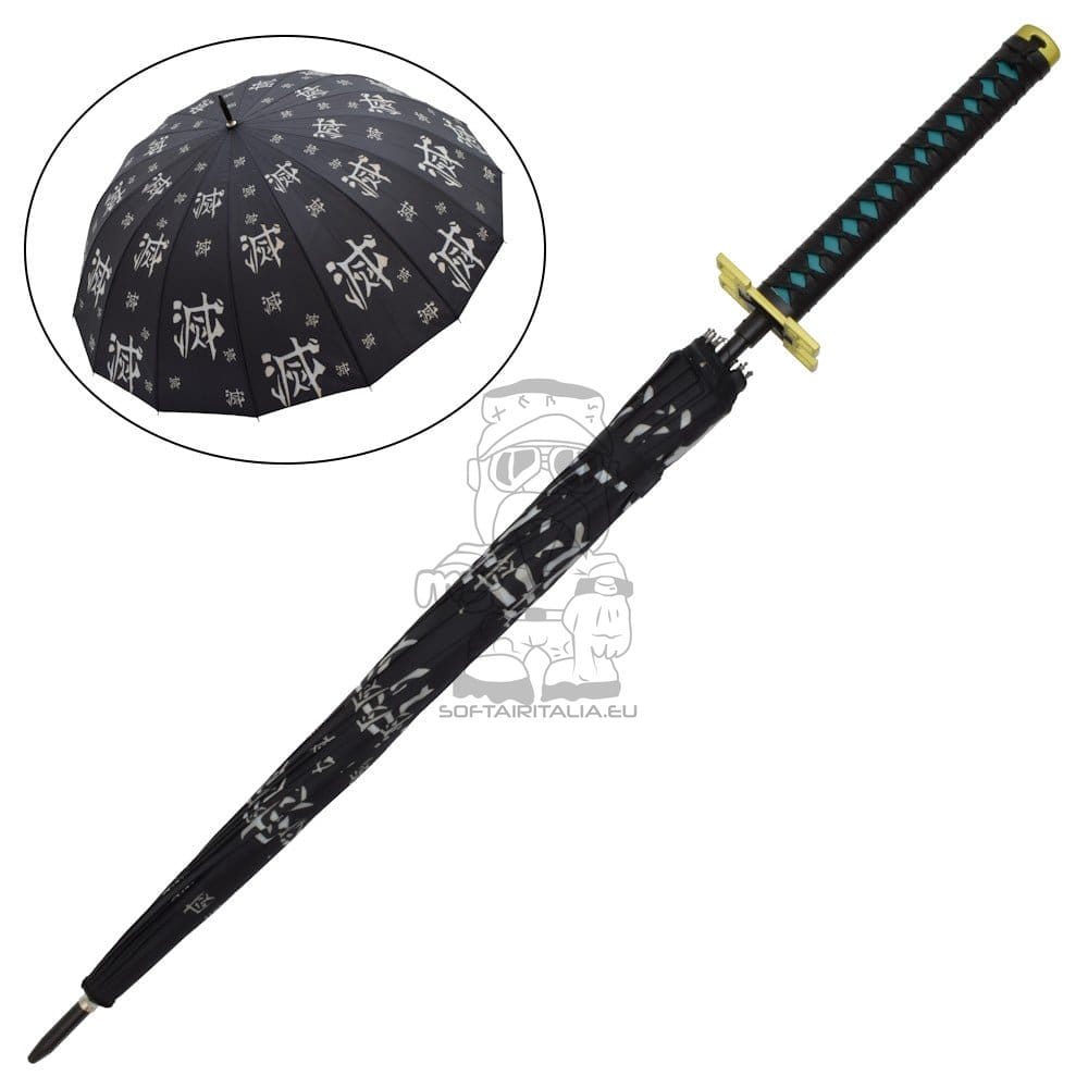 Ombrello con manico Katana ispirato a Muichiro Tokito di Demon Slayer