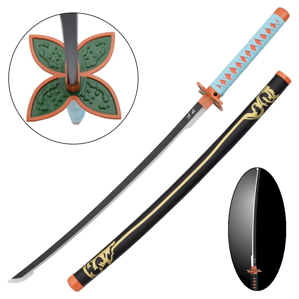 Katana ornamentale con LED ispirata a Shinobu Kochou di Demon Slayer