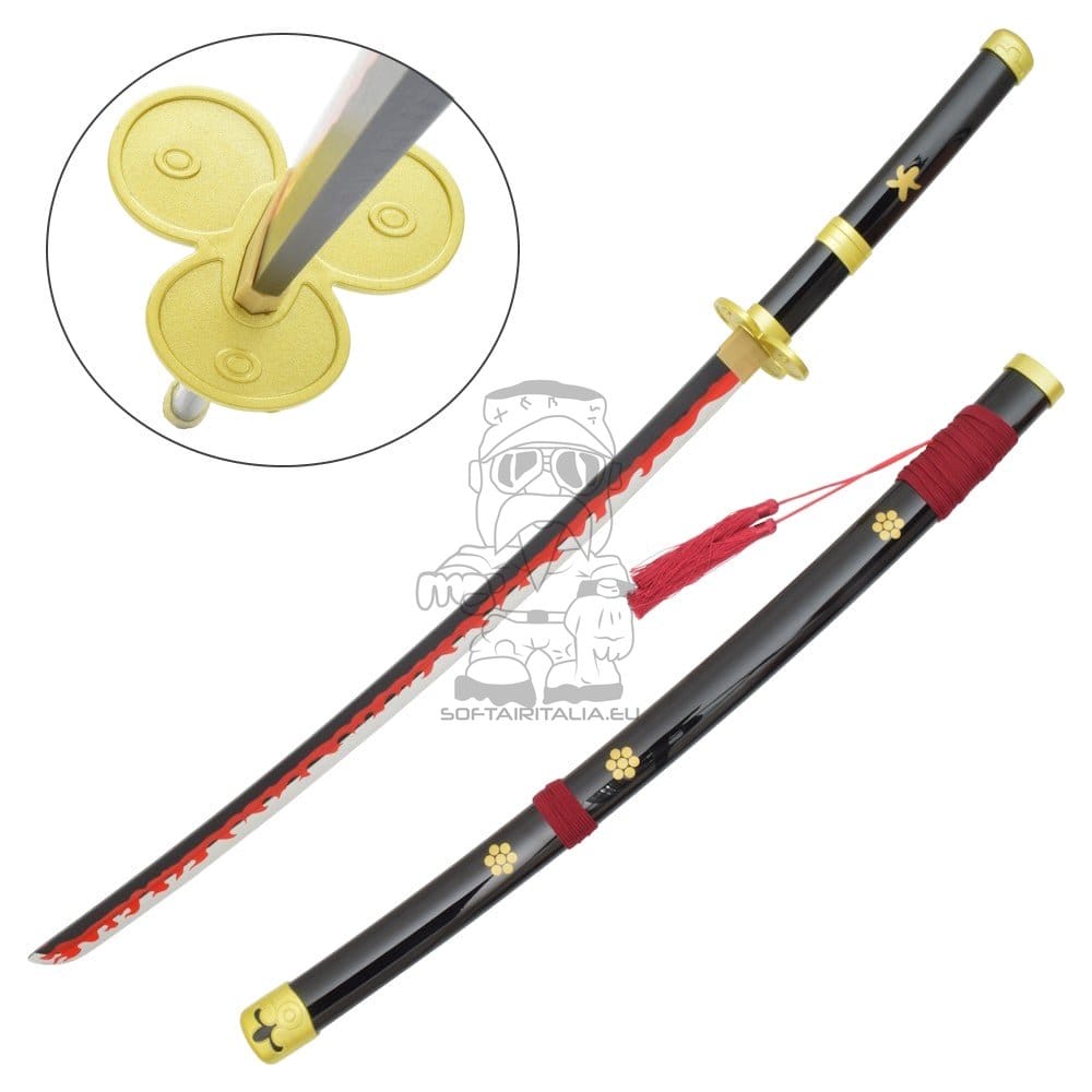 Katana ornamentale Enma di Zoro (One Piece) con lama in bamboo