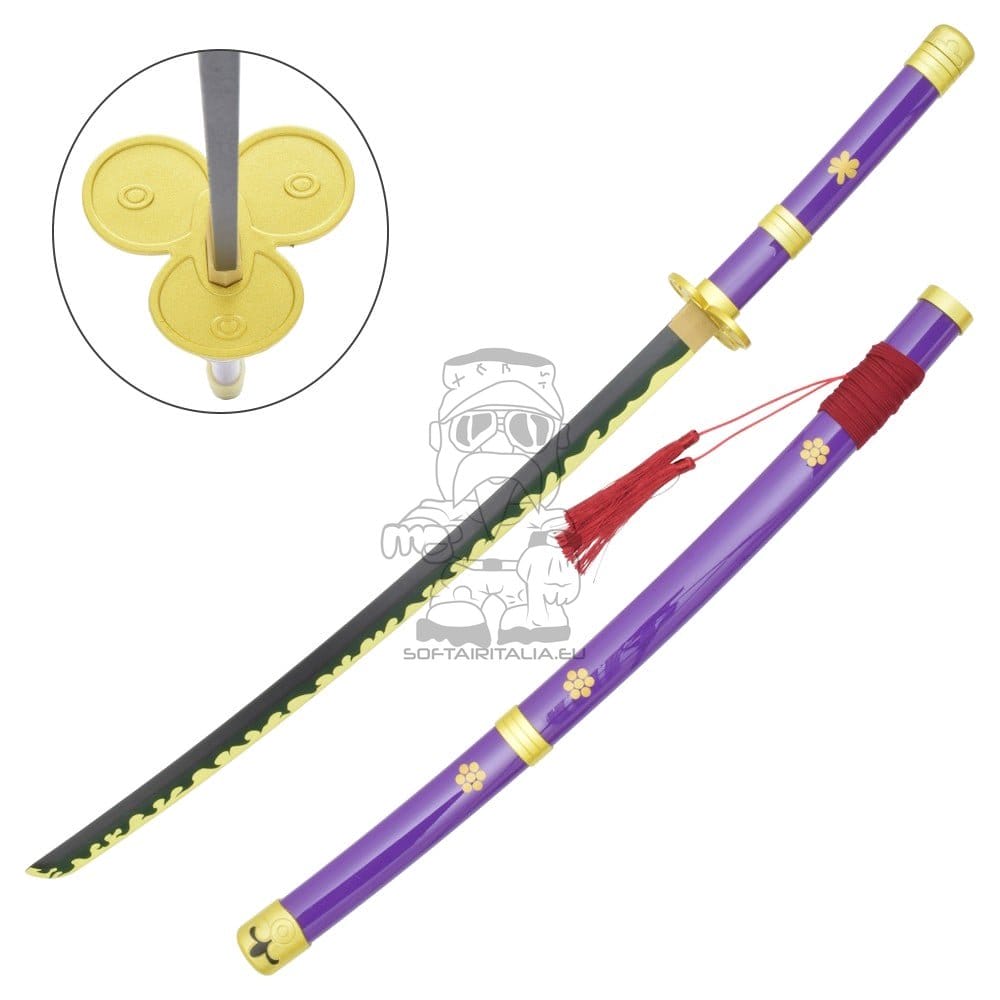 Katana ornamentale Enma di Zoro - One Piece, lama in bamboo