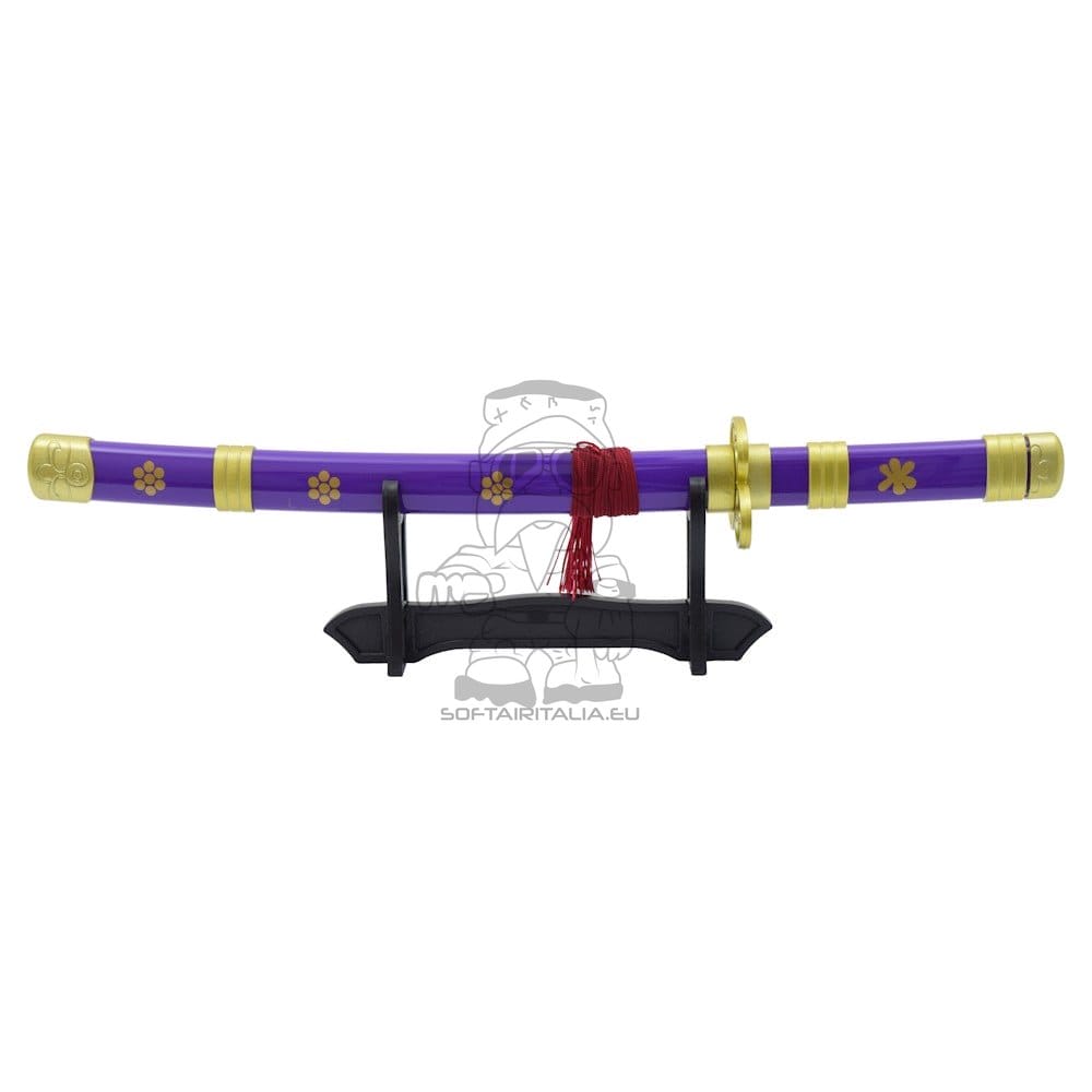 Mini Katana ornamentale Enma di Zoro (One Piece) con stand