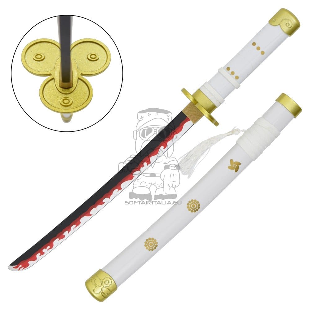Mini Katana ornamentale Enma di Zoro (One Piece) con stand