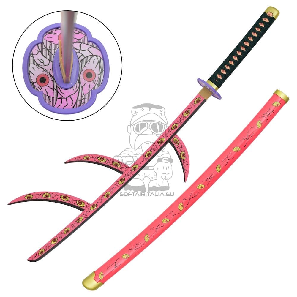 Katana ornamentale ispirata a Kokushibo di Kimetsu no Yaiba