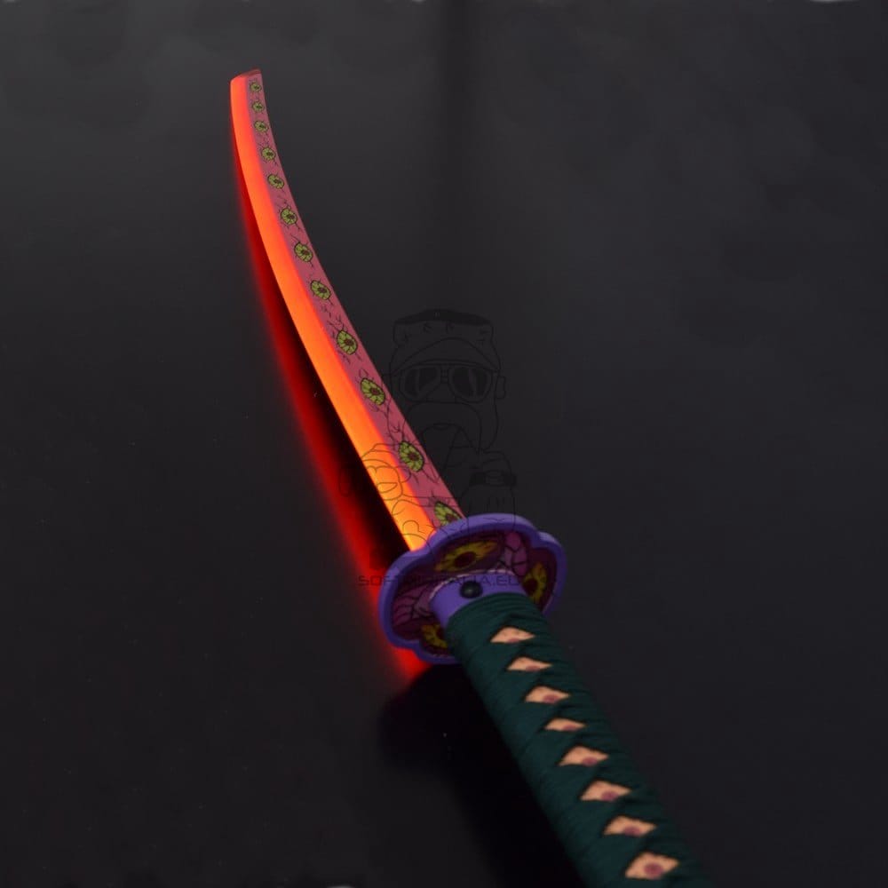 Katana ornamentale LED ispirata a Kokushibou di Demon Slayer