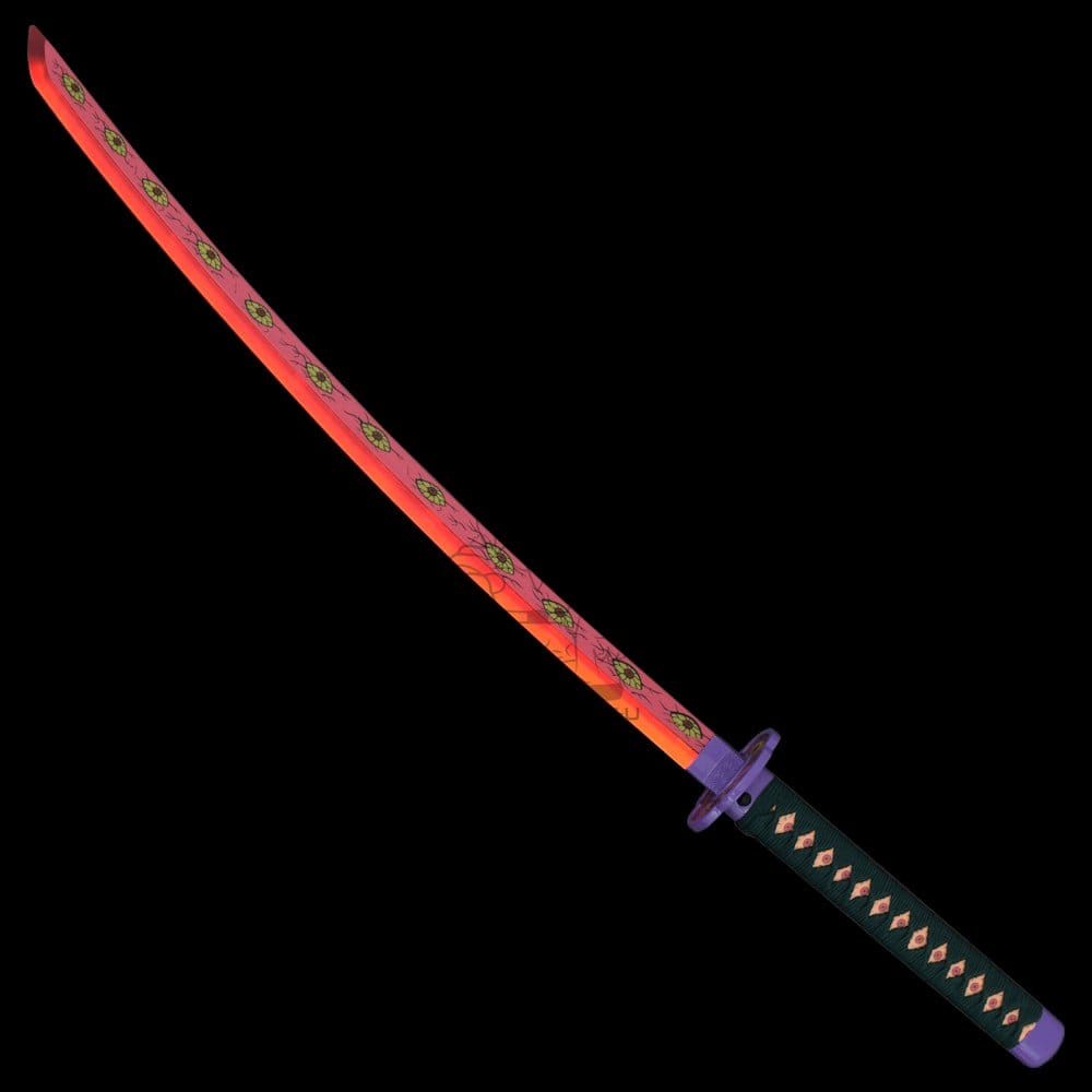 Katana ornamentale LED ispirata a Kokushibou di Demon Slayer