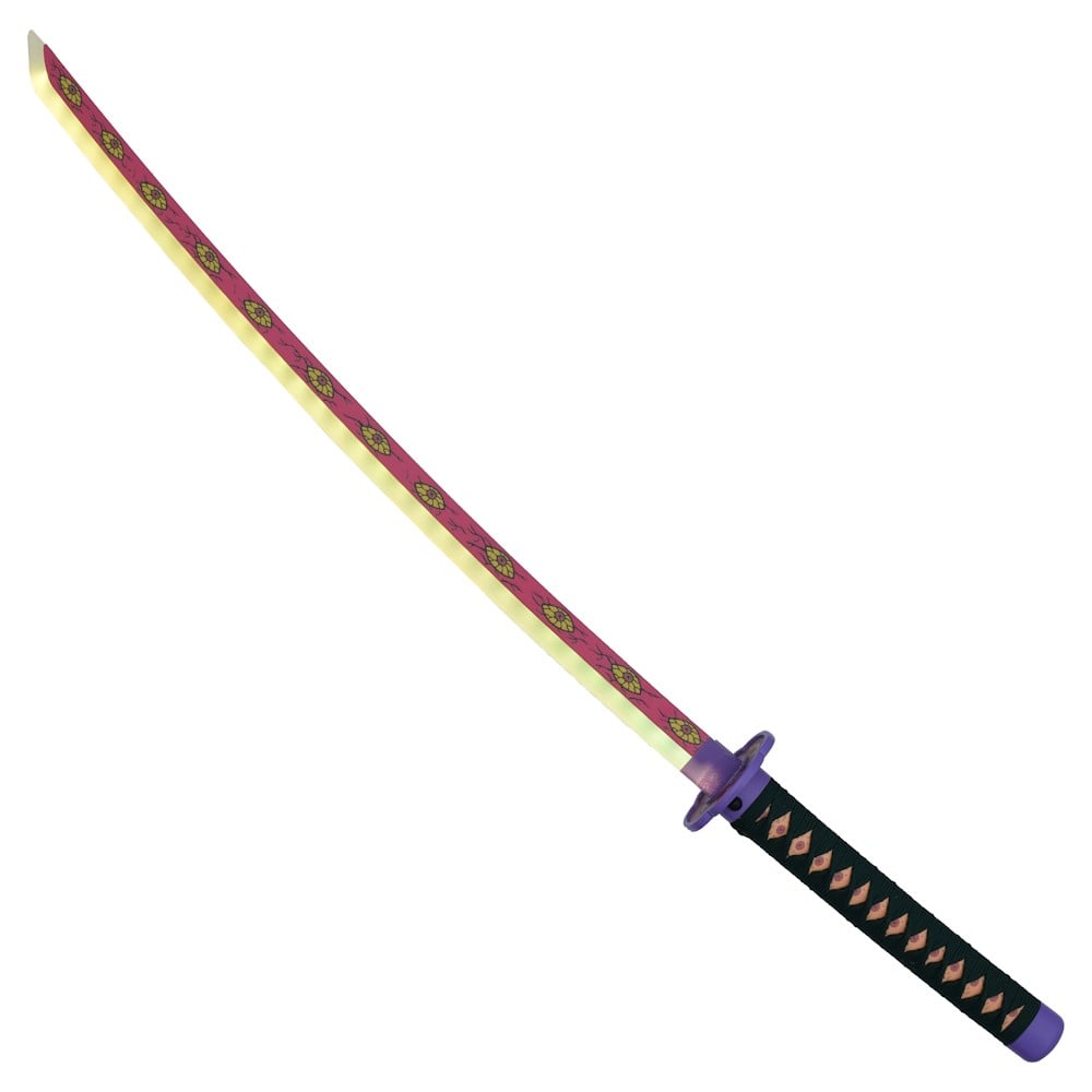 Katana ornamentale LED di Kokushibo (Demon Slayer) con lama in bamboo