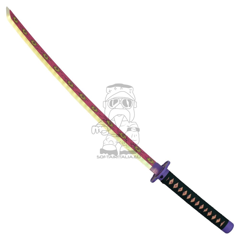 Katana ornamentale LED di Kokushibo (Demon Slayer) con lama in bamboo