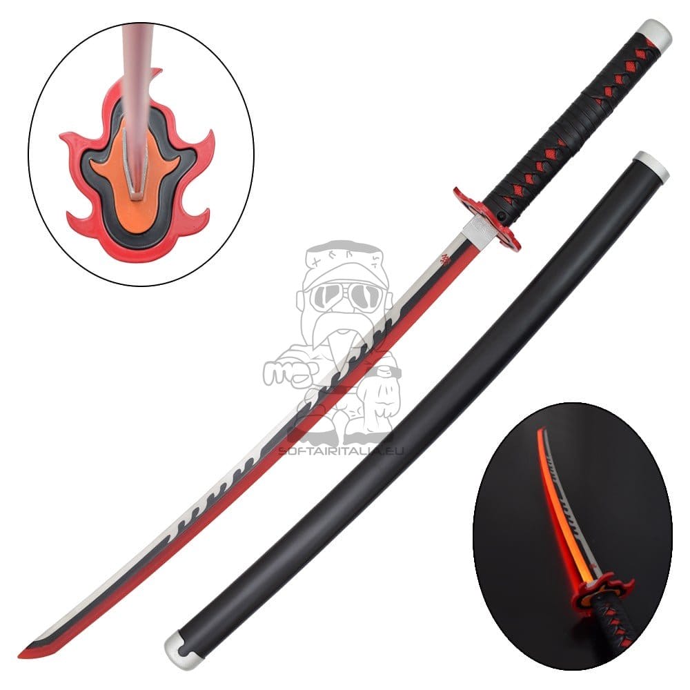 Katana ornamentale LED ispirata a Tanjiro Kamado (Demon Slayer)