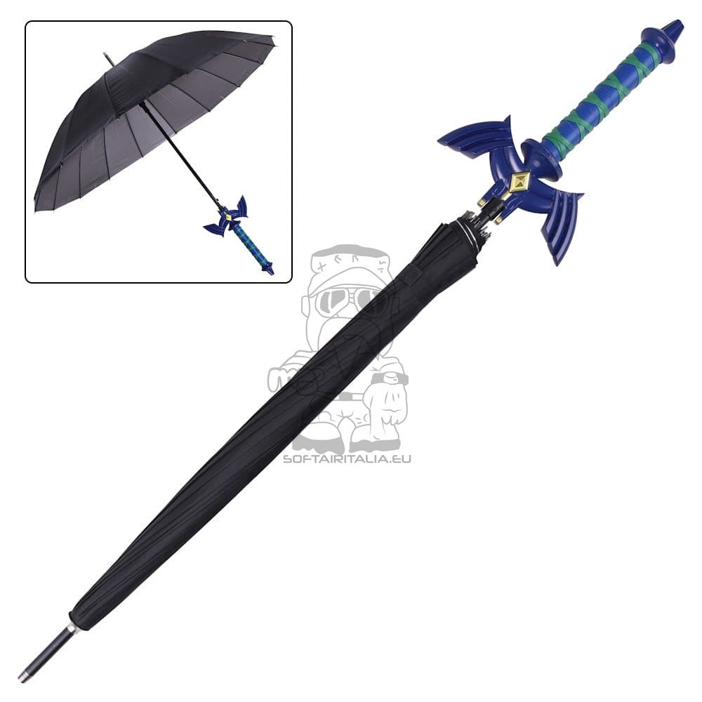 Ombrello con manico spada ispirato alla Spada Blu Master di Link - Zelda