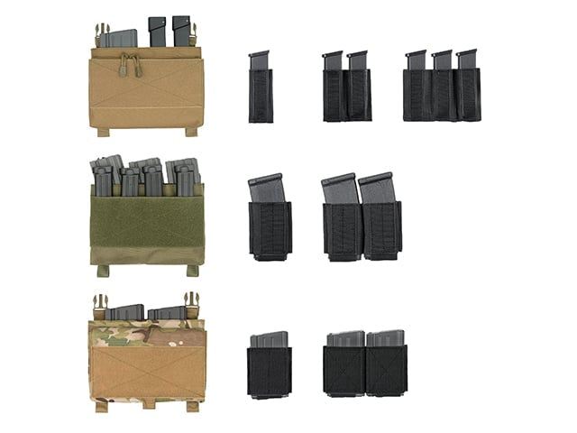 Inserto per caricatori pistola triplo per Plate Carrier nero di 8FIELDS