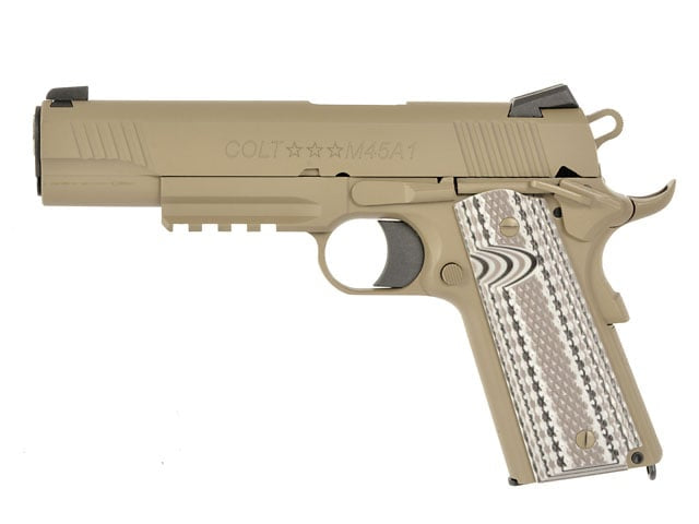 Replica Colt M45A1 Combat Unit GBB Tan di EMG