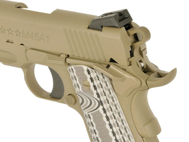 Replica Colt M45A1 Combat Unit GBB Tan di EMG