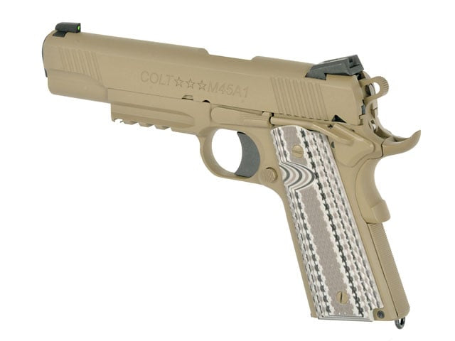 Replica Colt M45A1 Combat Unit GBB Tan di EMG
