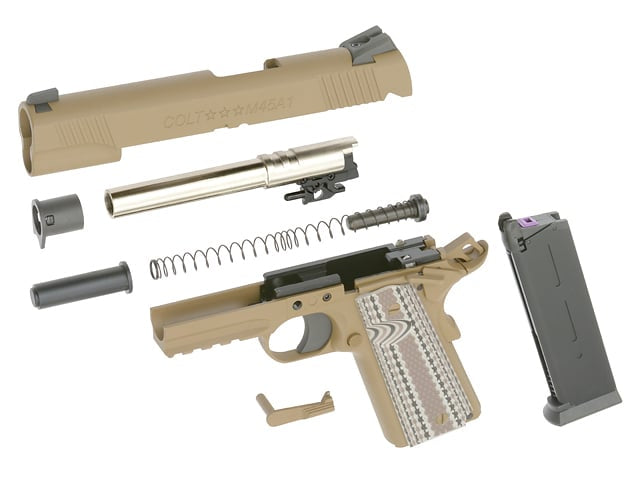 Replica Colt M45A1 Combat Unit GBB Tan di EMG