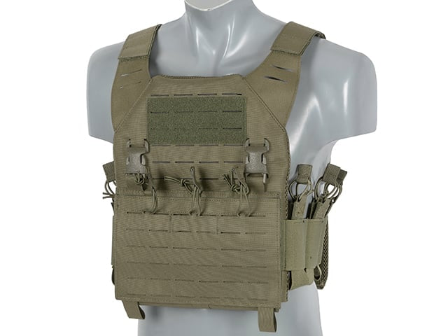Plate Carrier Recon Laser-Cut Buckle Up con porta caricatori AR15/AK Ranger Green di 8FIELDS