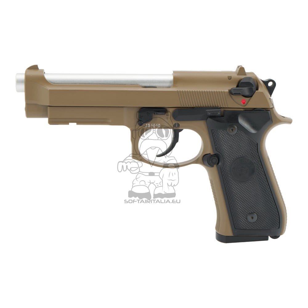 Pistola a Gas Scarrellante in Metallo Tan di SNOW WOLF