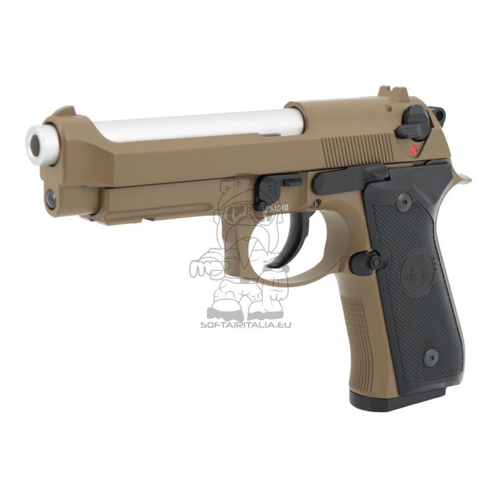 Pistola a Gas Scarrellante in Metallo Tan di SNOW WOLF