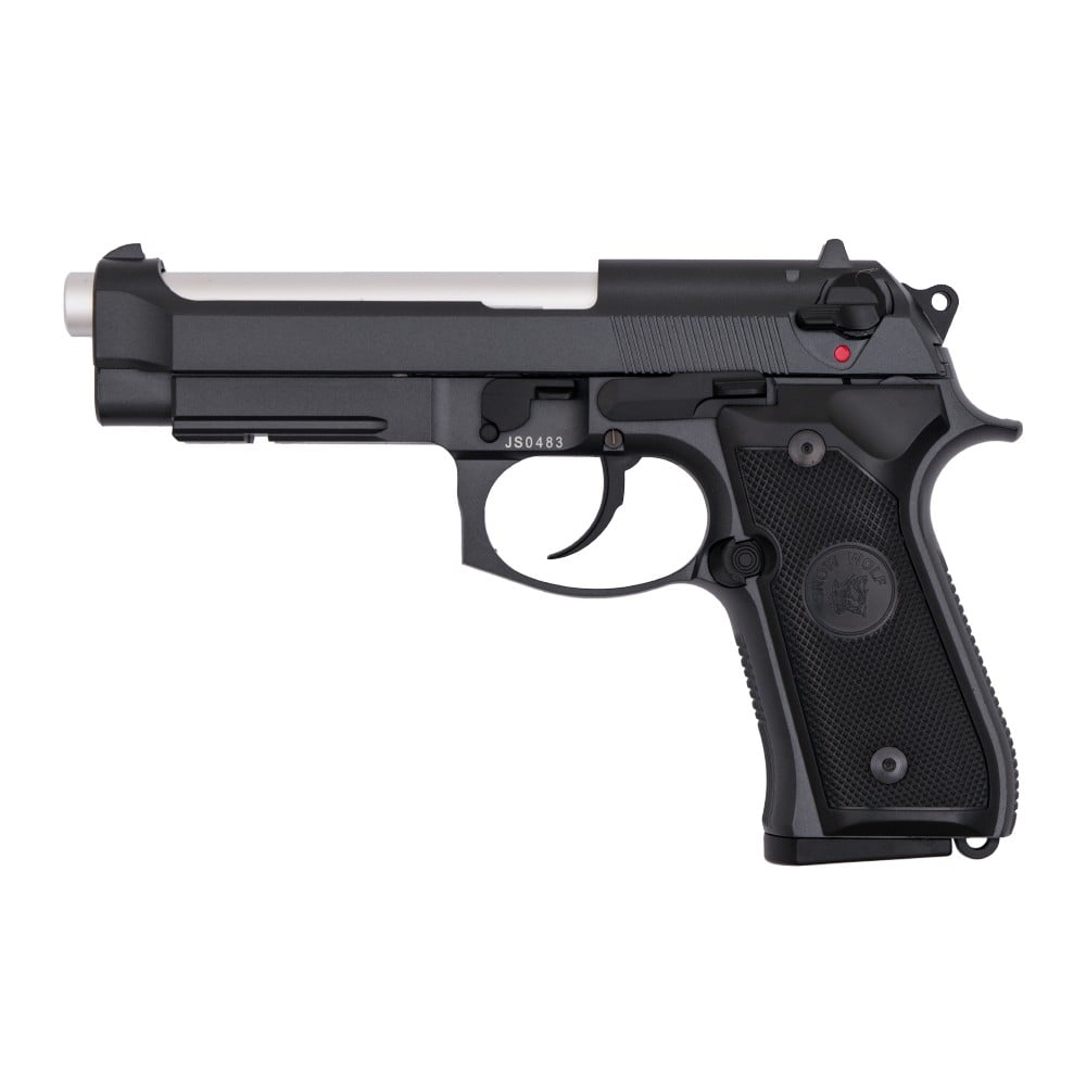 Pistola a gas scarrellante in metallo nera di SNOW WOLF
