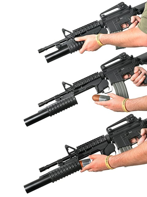 Replica lanciagranate sottocanna 40mm 12 pollici americano di BELL