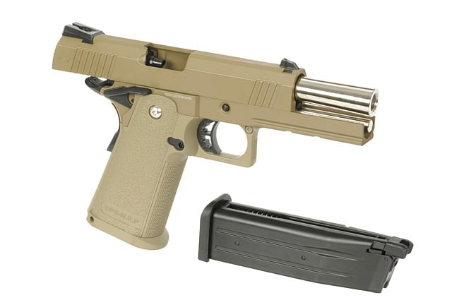 Pistola replica HI-CAPA GBB Tan di GOLDEN EAGLE