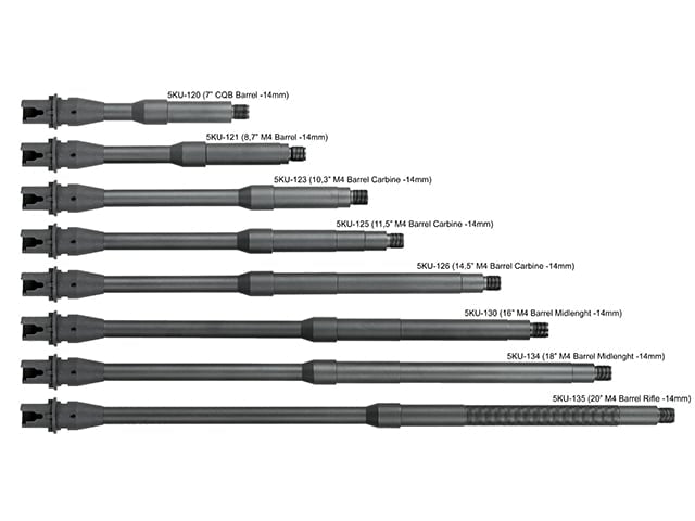 Canna esterna in alluminio da 18 pollici Mid-Length per M4/AR15 di 5KU