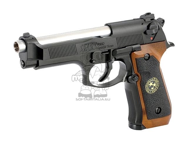 Replica pistola M9 Samurai Edge Biohazard nera di WE