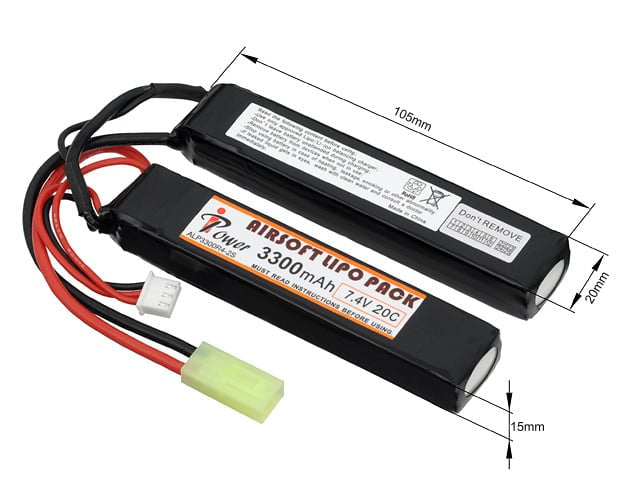 Batteria Li-Po 3300mAh 7,4V 20C con connettore mini Tamiya di IPOWER