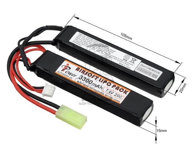 Batteria Li-Po 3300mAh 7,4V 20C con connettore mini Tamiya di IPOWER