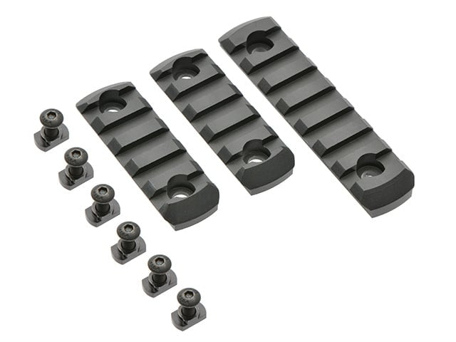 Set di 3 Slitte di Montaggio per Paramano M-LOK Nero di E&C