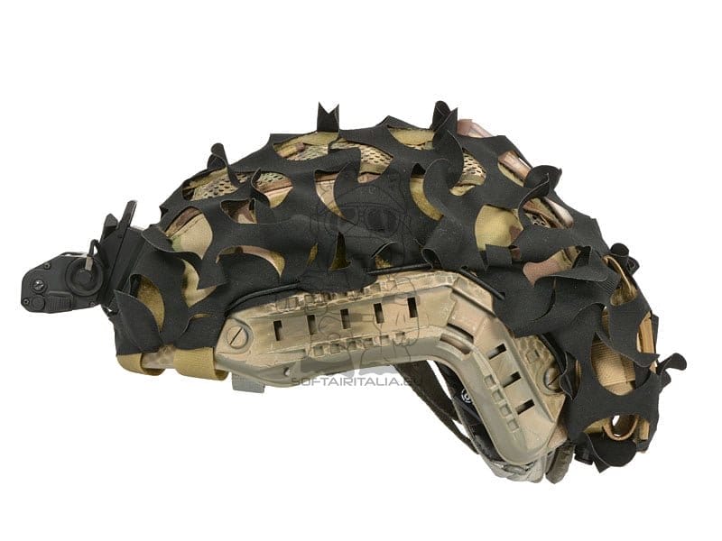 Copertura mimetica 3D tagliata al laser per elmetto high-cut nera di 8FIELDS