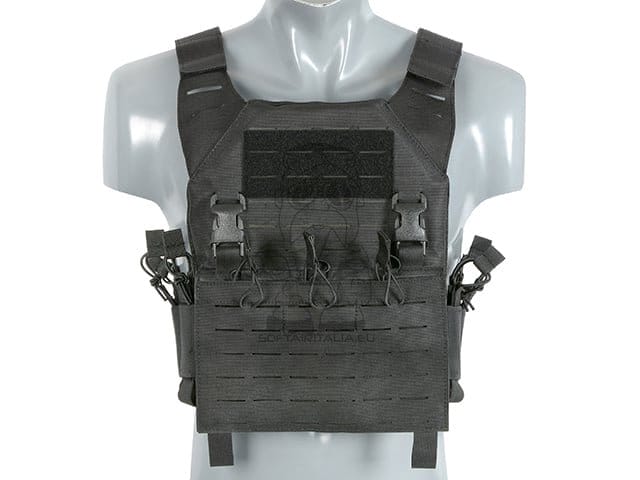 Plate Carrier Recon "Buckle Up" con porta caricatori AR15/AK nero di 8FIELDS