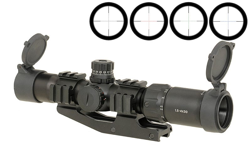 Ottica 1.5-4x30 con attacco cantilever di PCS